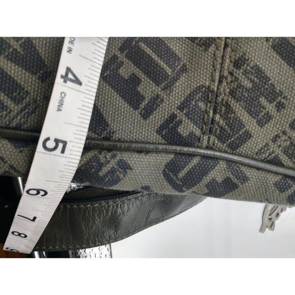 Ed Hardy Jungle Fever Canvas & Leather Handbag With Tiger Picturerint - 15x9x5 - Picture 3 of 9